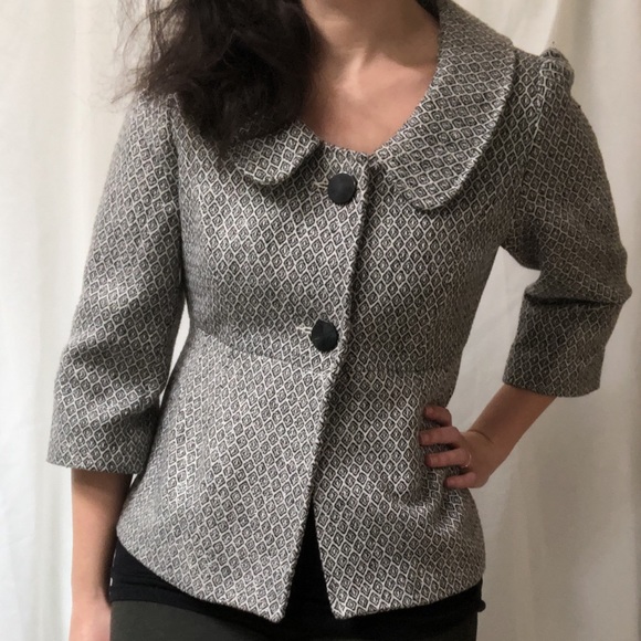 Bloomingdale Aqua metallic pattern buttoned blazer - Picture 7 of 8